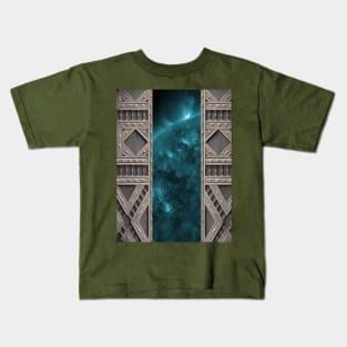 Secret Door-Blue sun Kids T-Shirt